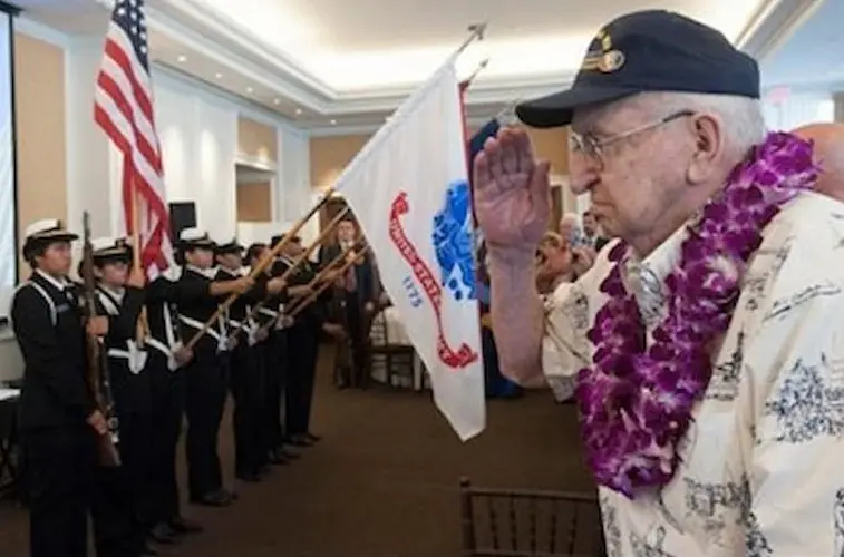 veterans at the Remembering December 7 event