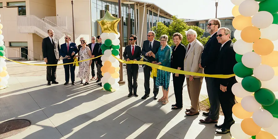 BMC Ribbon Cutting by Faculty and Friends