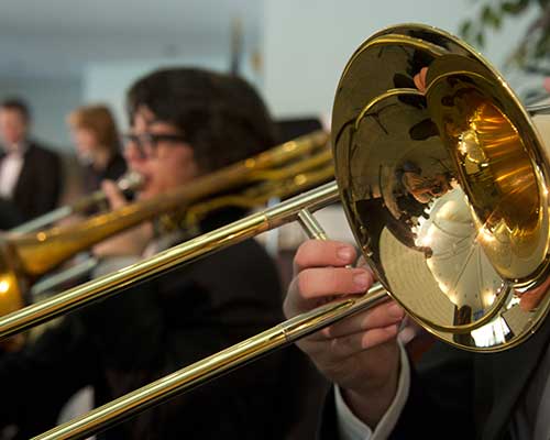 Image of a musician with an instrument.