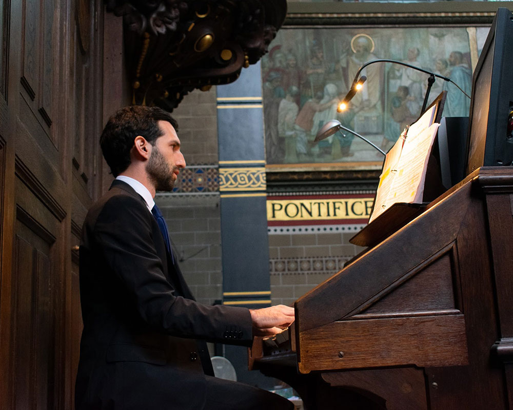 June 10: Dr. Mueller performs on the Sauer Organ at St. Nicholas Basilica (pc: Sam Held)