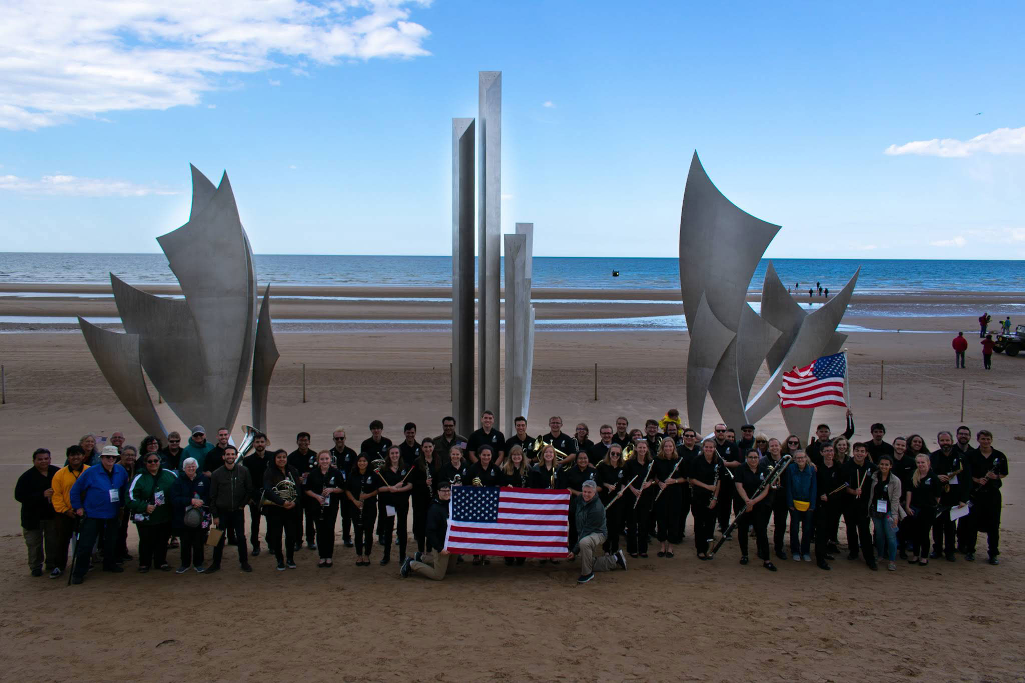Group photo at Omaha Beach