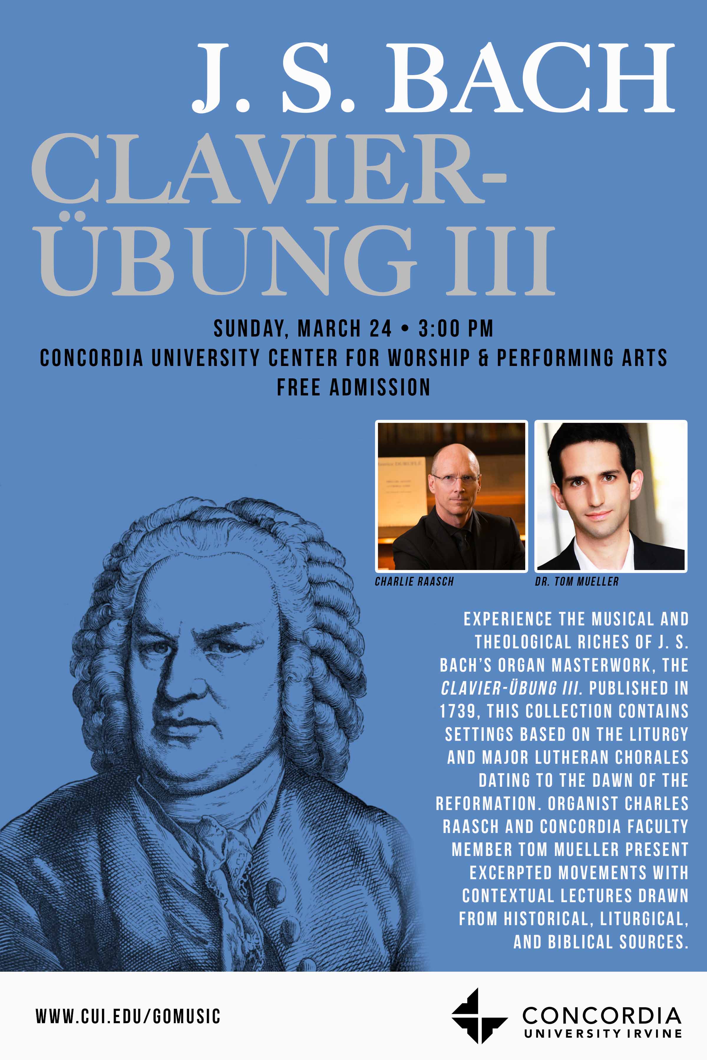 J.S. Bach Clavier-Ubung III performance poster