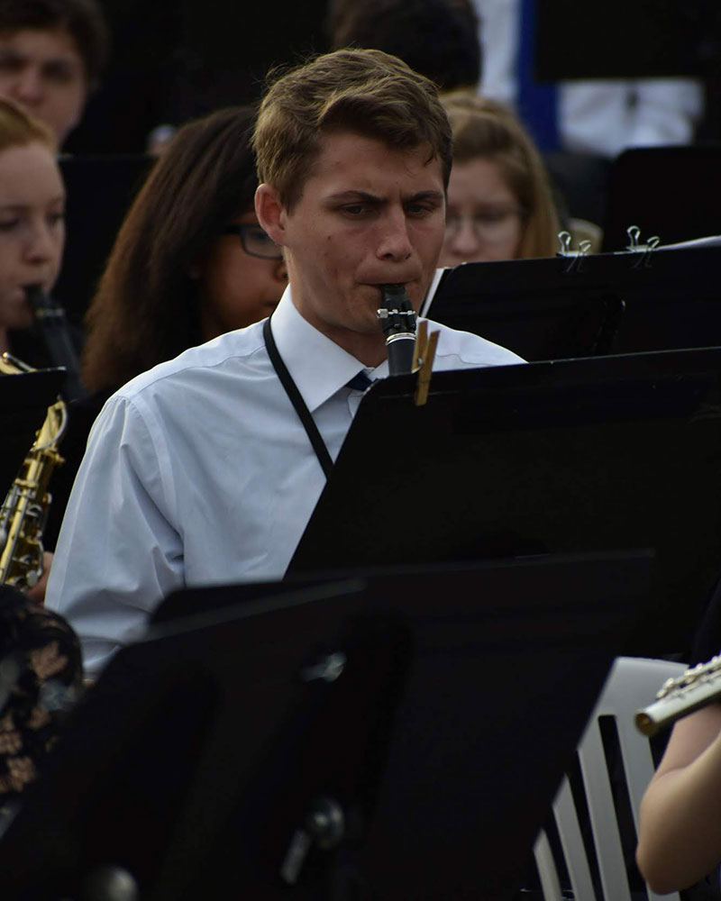 June 4 - Paris: Joshua Horton performs on clarinet at the D-Day Memorial Wind Band concert in Paris (pc: Sam Held)