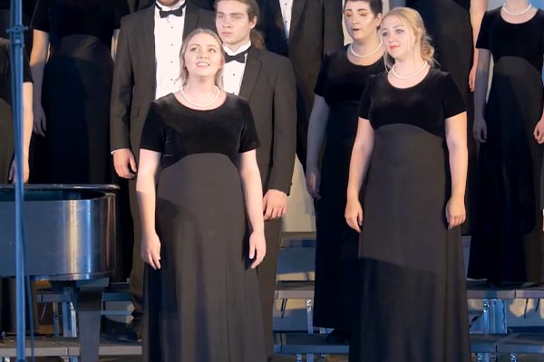 choir members on stage