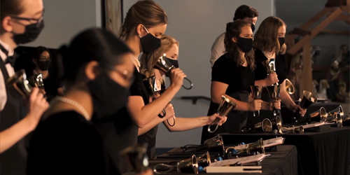 Handbell performers at A Concordia Christmas