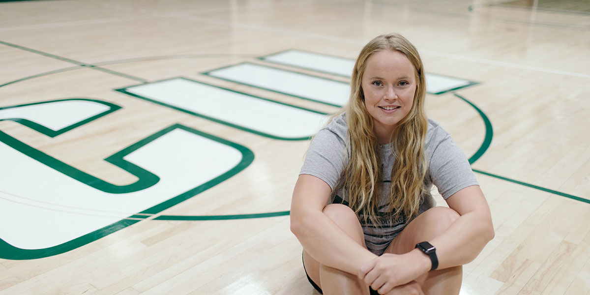 Bailee Blankemeier in CUI breezeway