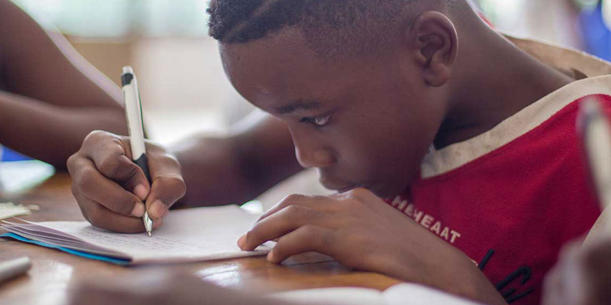 Child working in the classroom