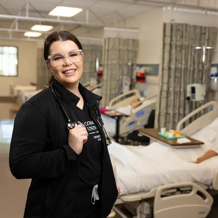 Nurse in a Hospital Bed Room