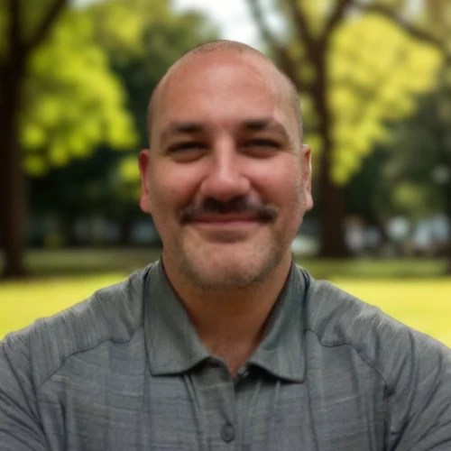 A man smiling at the camera