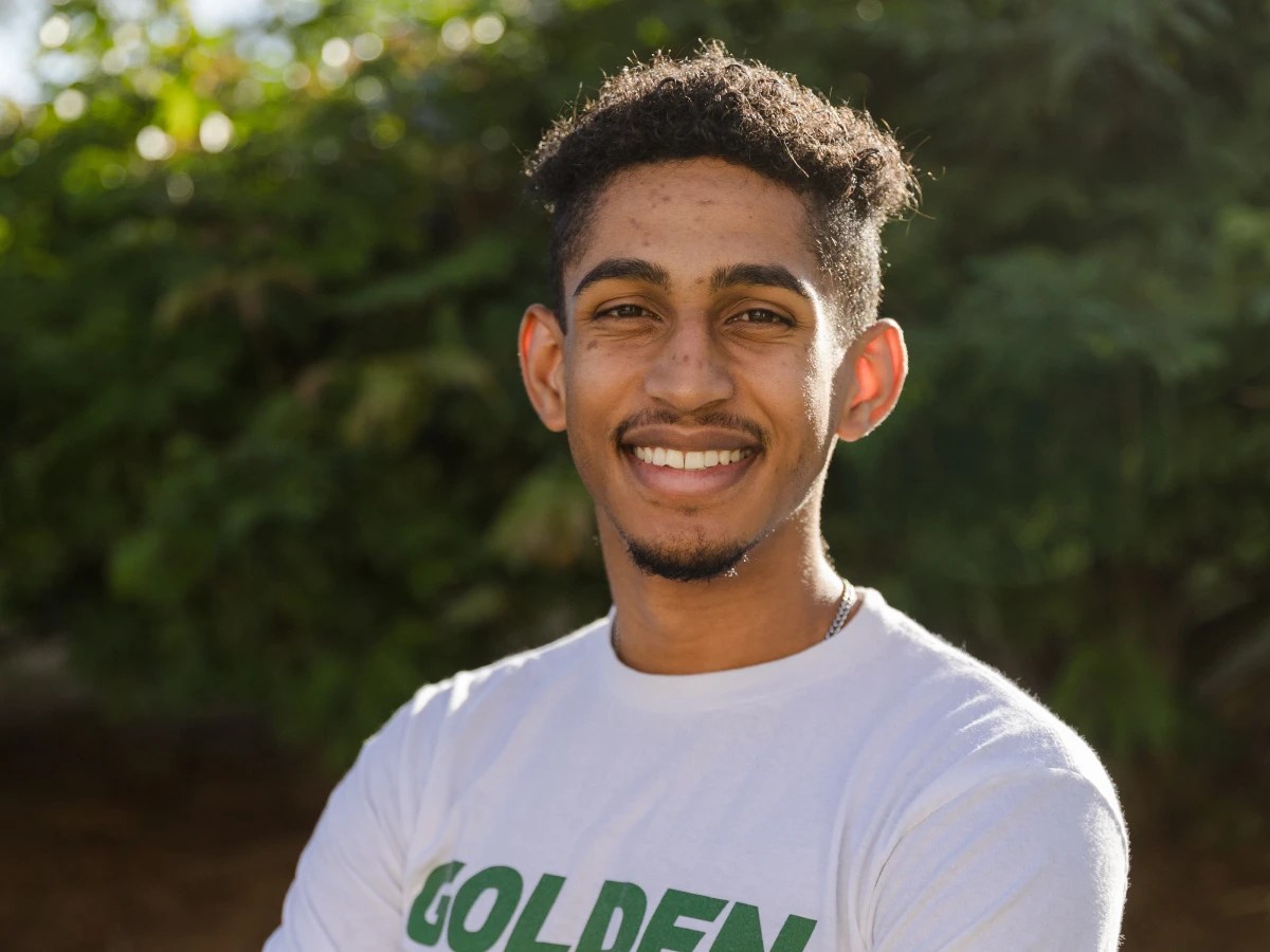 A man smiling at the camera