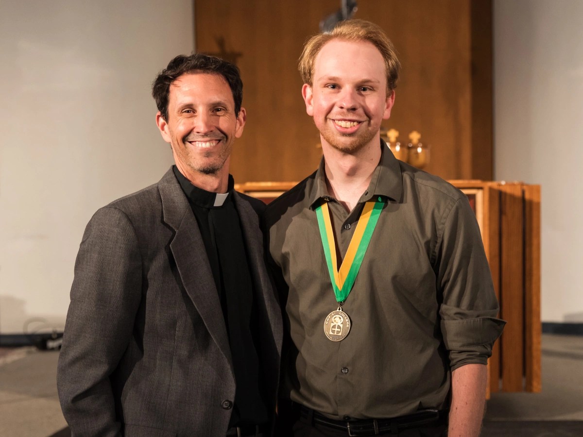 Concordia University Irvine student receiving recognition during the Celebration of Ministry event