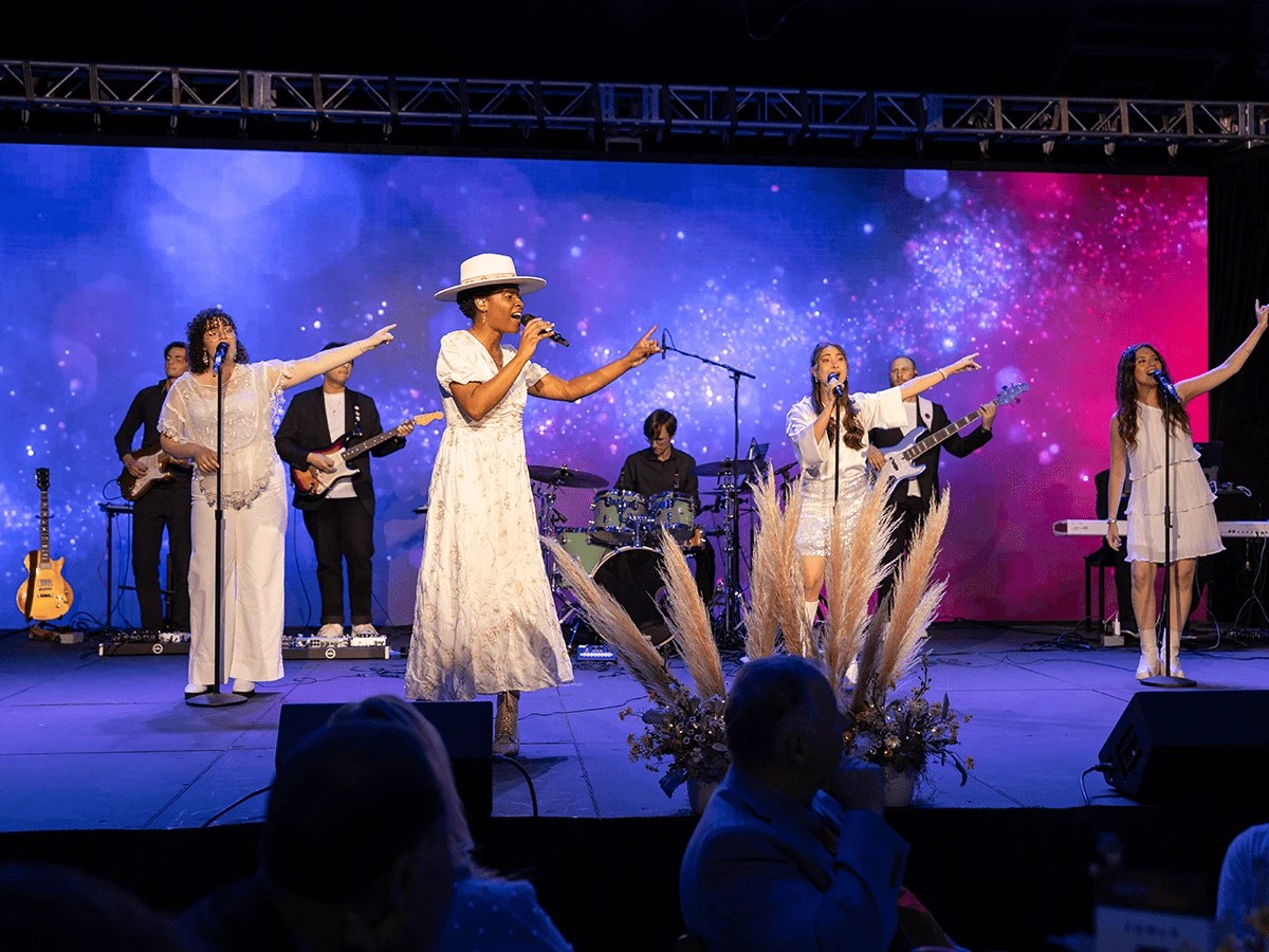 A group of people on a stage