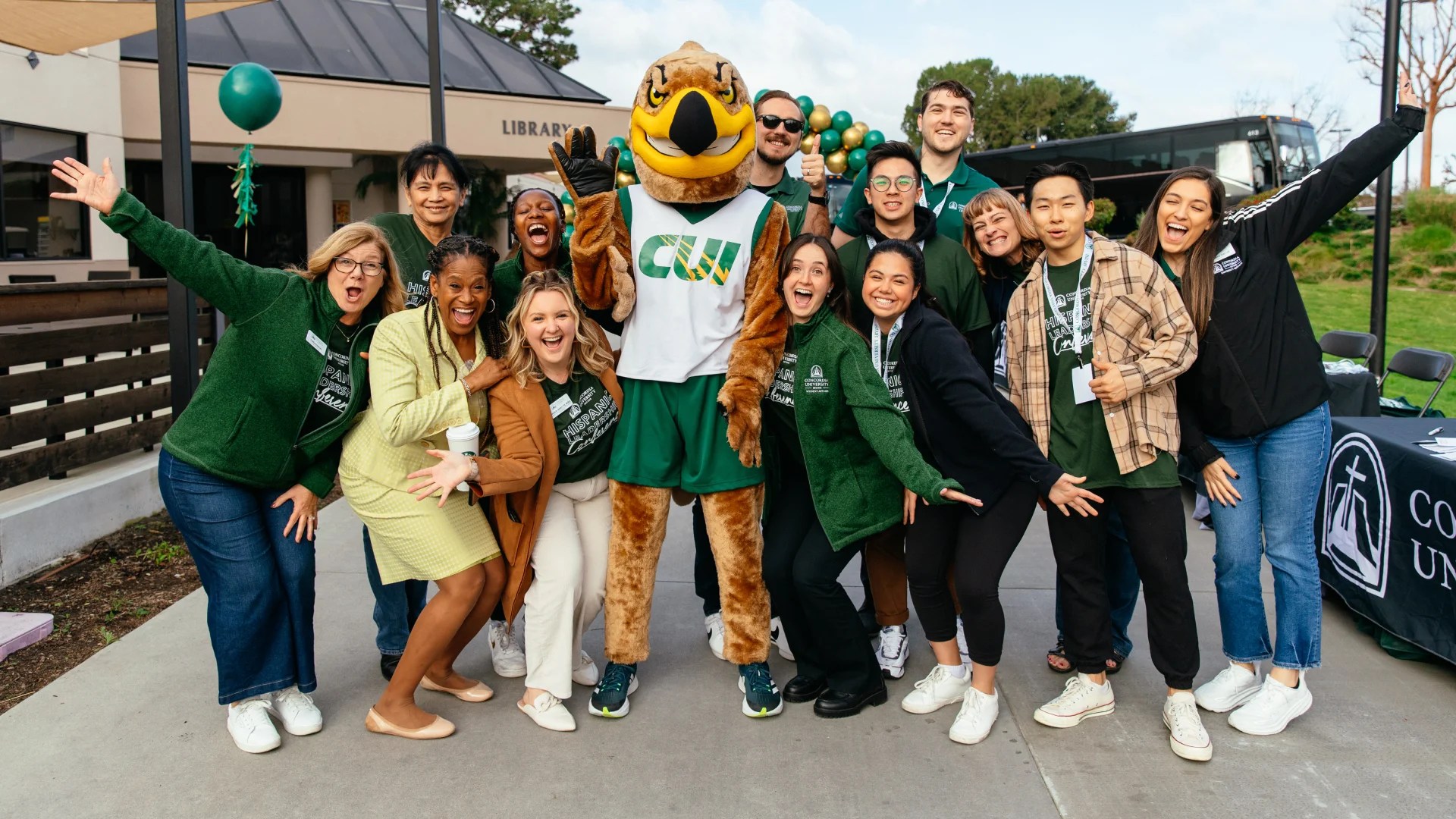 A group of people posing for a photo