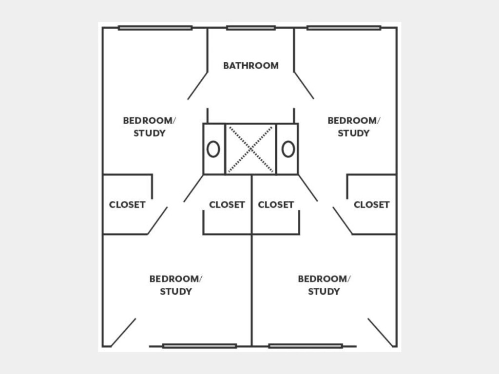 A diagram of a room