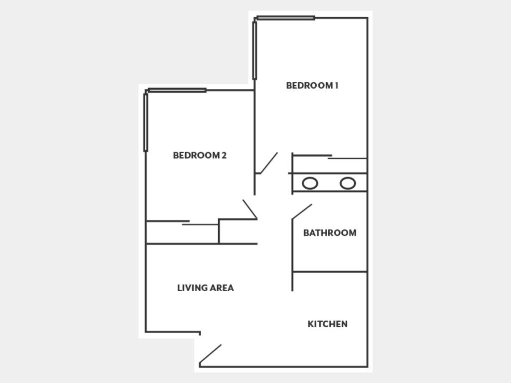 A floor plan of a house