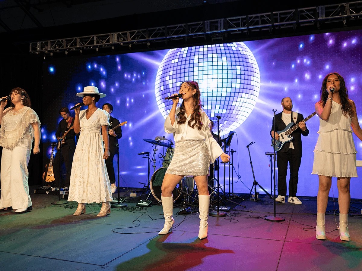 A group of people on a stage