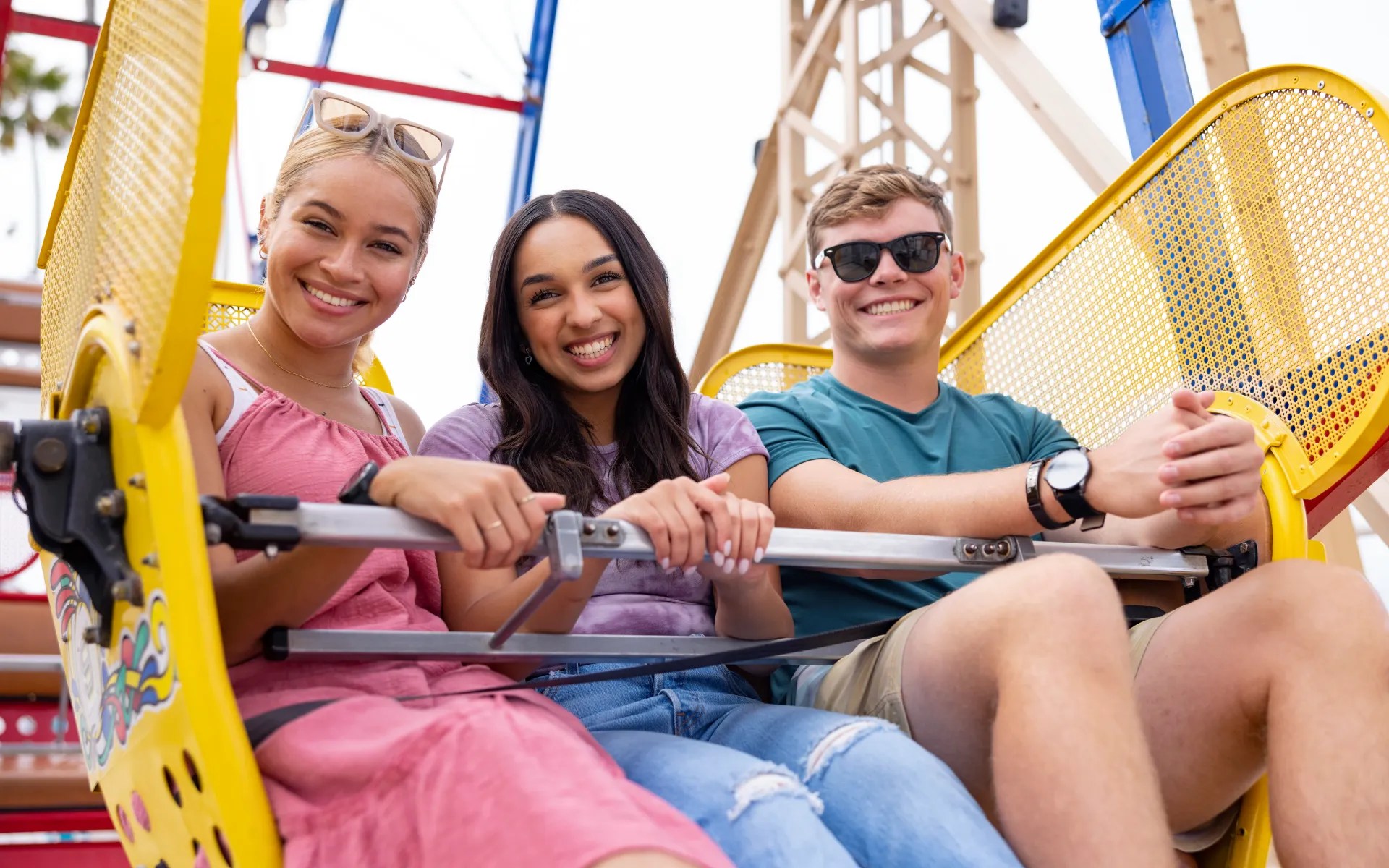 A group of people on a ride