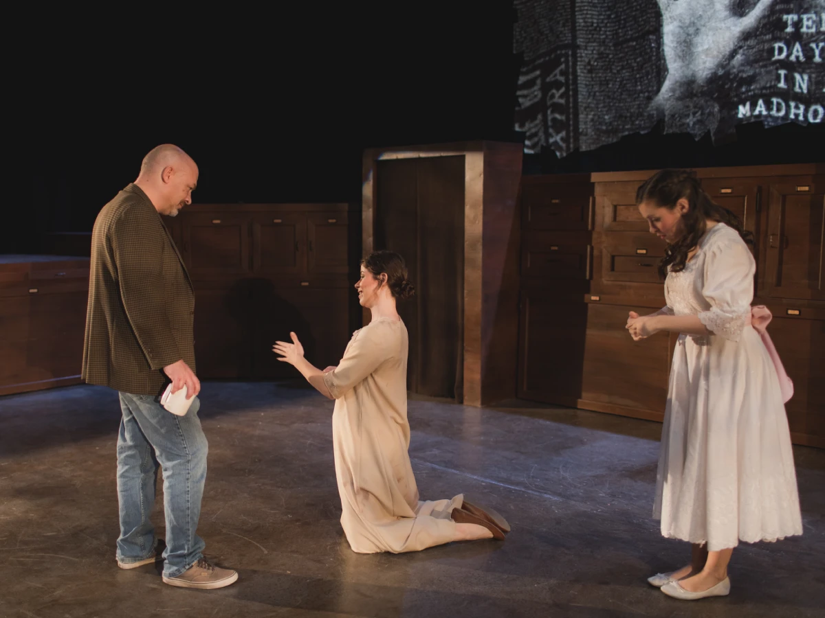 A man and woman on a stage