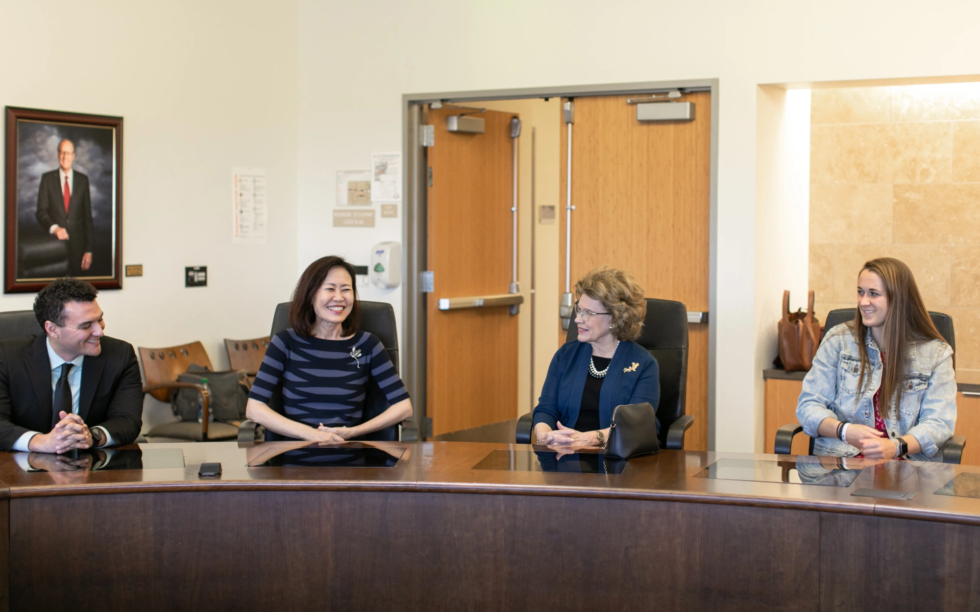 Women sitting at a desk