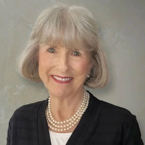A woman with a pearl necklace