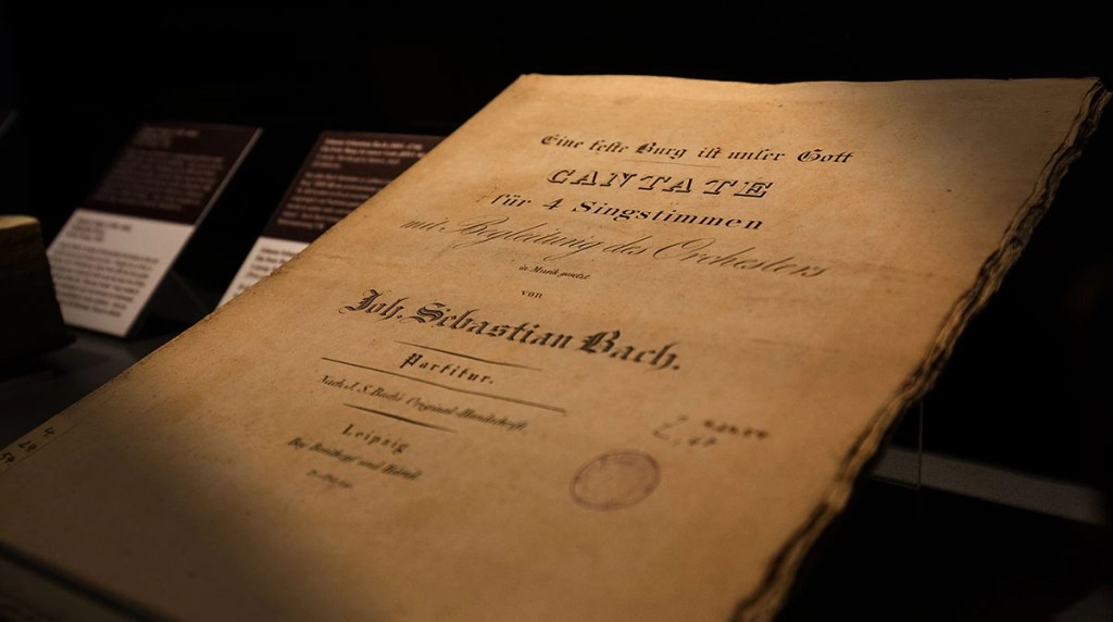 A close-up of reformation documents.
