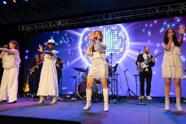 A group of people on a stage
