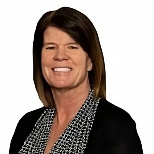 A woman smiling for the camera