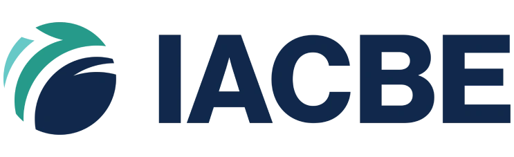 Blue letters on a black background