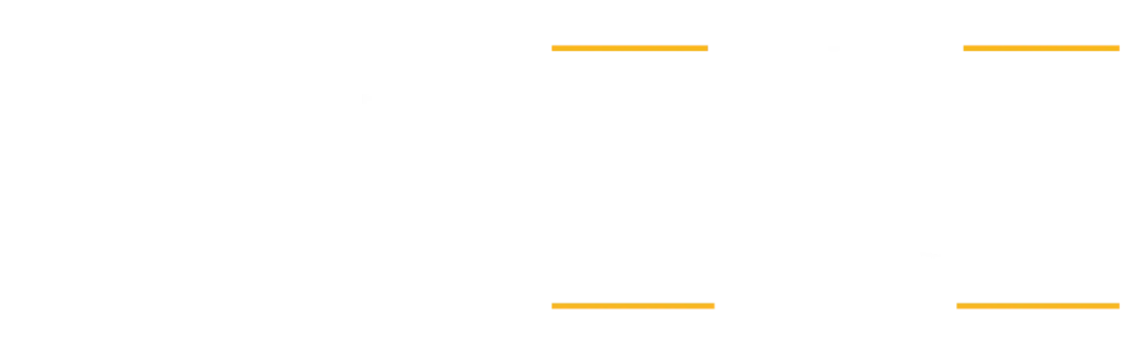 A logo on a black background