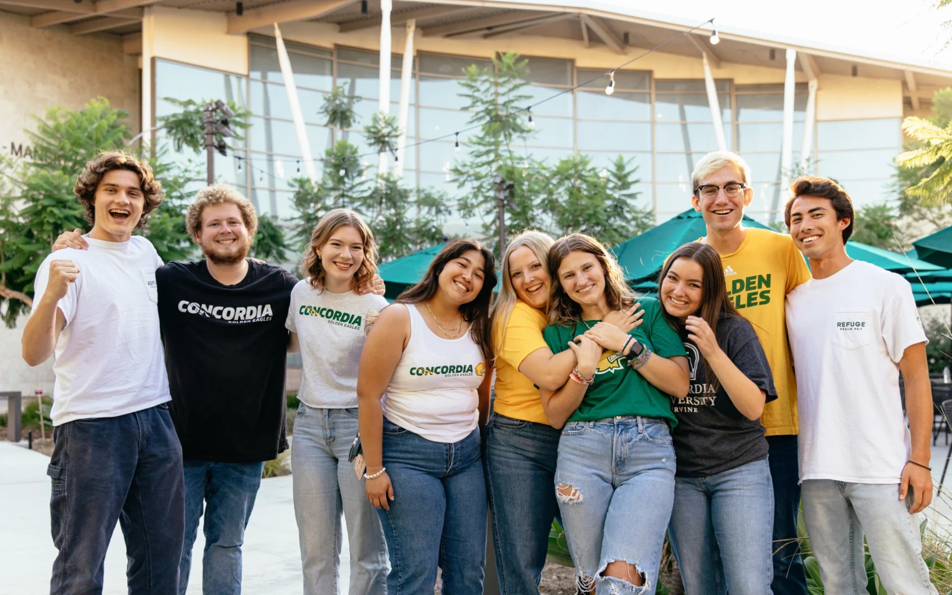 A group of people posing for a photo