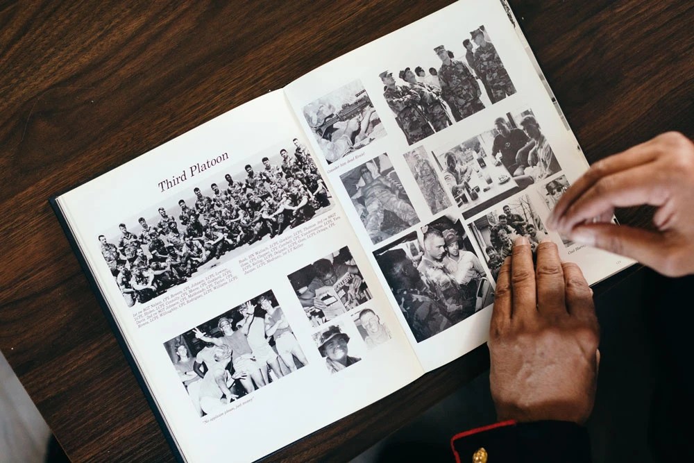 A person looking at a book
