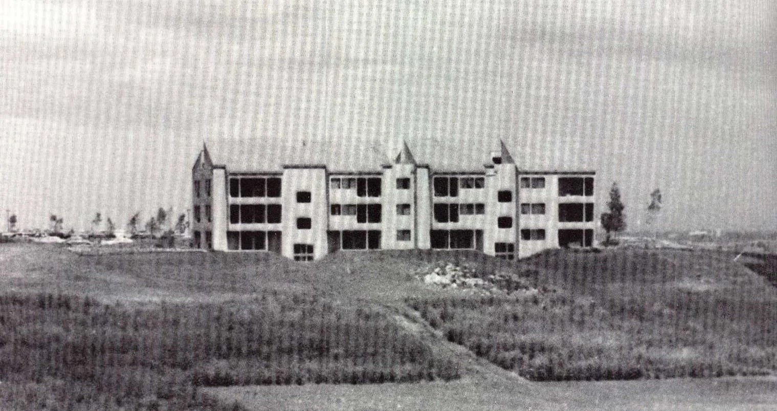 A building with many windows
