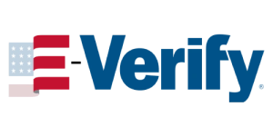 A blue and pink logo