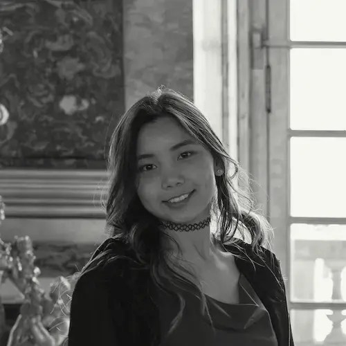 A woman smiling at the camera