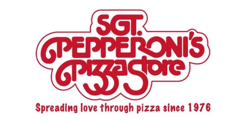 A red and white logo