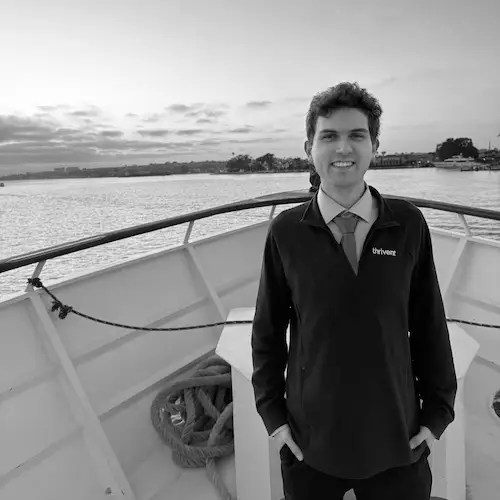 A man standing on a boat