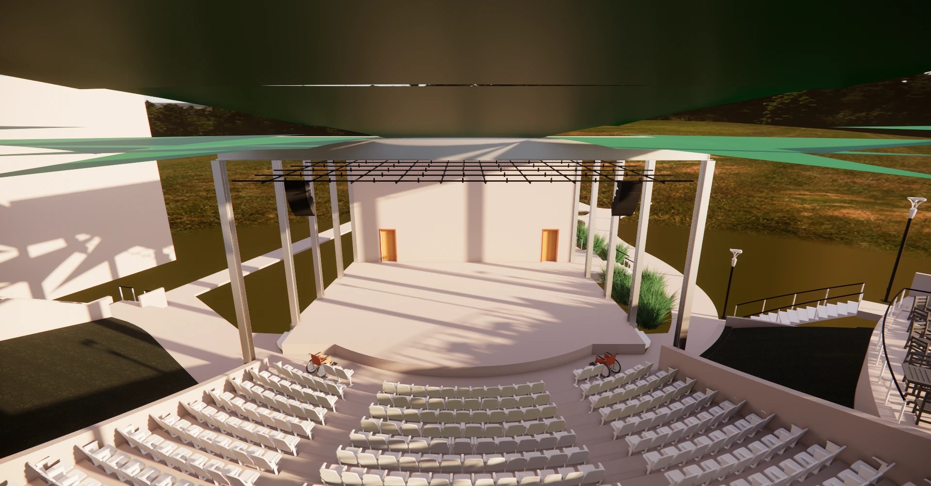 Render of the Nelson Amphitheatre
